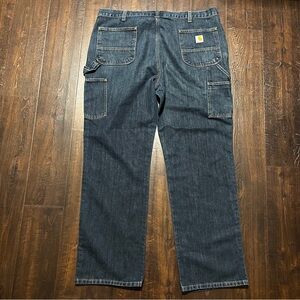 Carhartt Relaxed Fit Carpenter Style Work Dark Wash Jeans  Pants Men's 42 X 32
